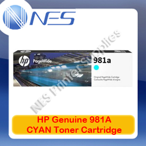 HP Genuine 981A CYAN Standard Yield Toner Cartridge for PageWide 586dn/586f/586z/556dn/556xh [J3M68A]